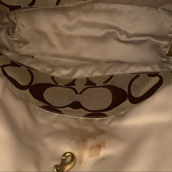 GUC Vintage Y2K Signature Jacquard/Gold Reversible Coach Tote